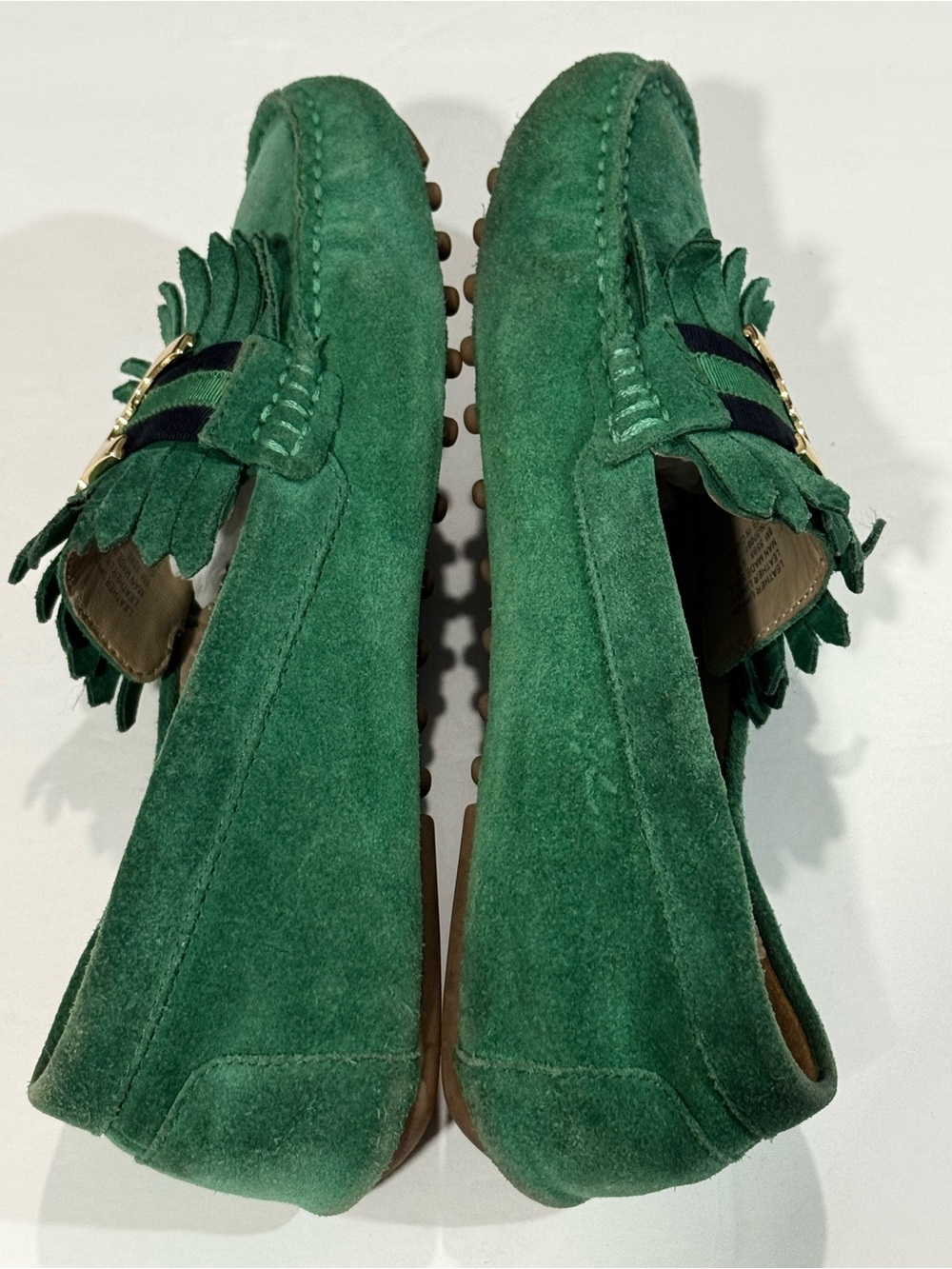 Tory Burch Green Suede Fringe Loafers for women’s, size 8M - Picture 6 of 9
